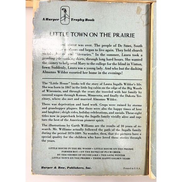 Little House On The Prairie Books Laura Ingalls Wilder Vintage 1971 Blue Set Lot - Picture 12 of 16